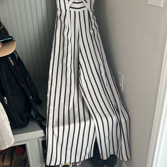 Wide-leg Striped Jumpsuit - Small - Picture 2 of 2